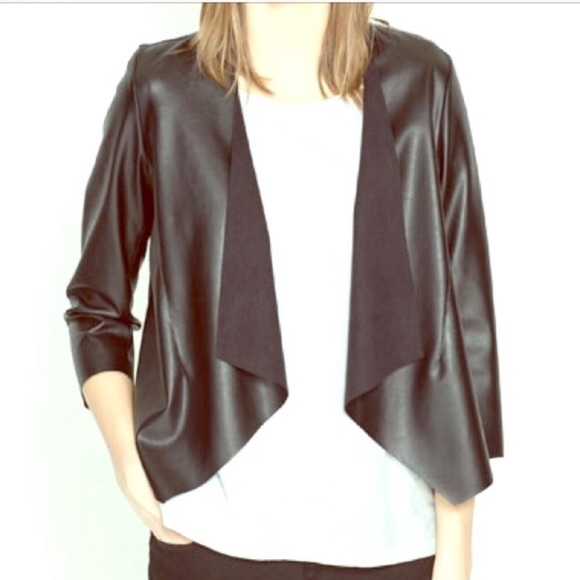 Zara Jackets & Blazers - Zara Basic Collection Faux Leather Jacket